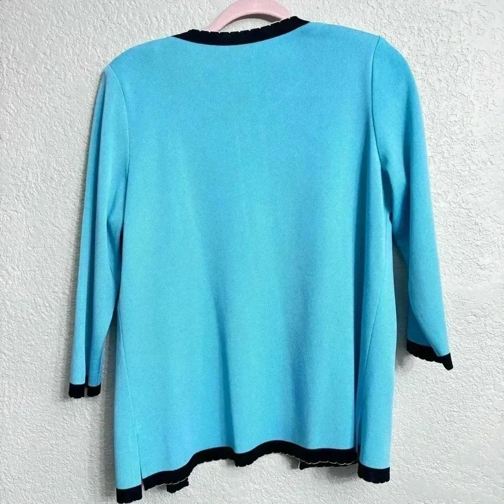 Misook Teal 3/4 Cardigan and Tank Set - Size S